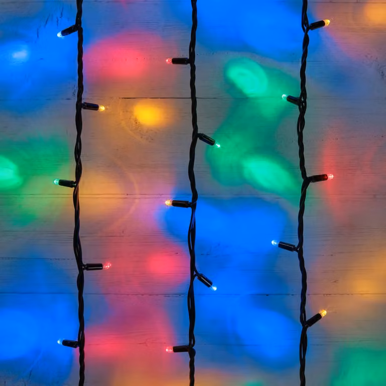 Plus Connect 65m Multi Coloured Connectable LED Fairy Lights with Black Cable