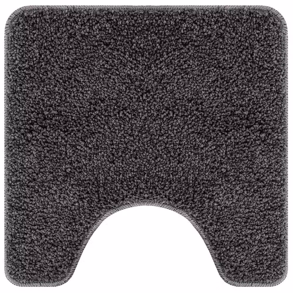 Berkfield Home 3 Piece Non-Slip Bath Mat Set in Grey Microfibre – 4