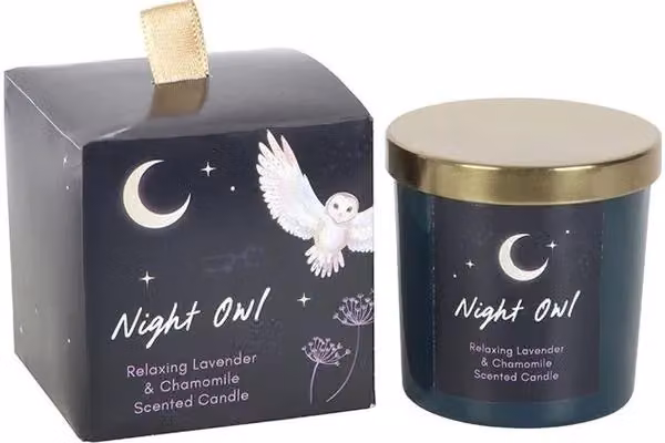 KDMD Night Owl Lavender & Chamomile Floral Votive Candle in Petrol and Gold – 2
