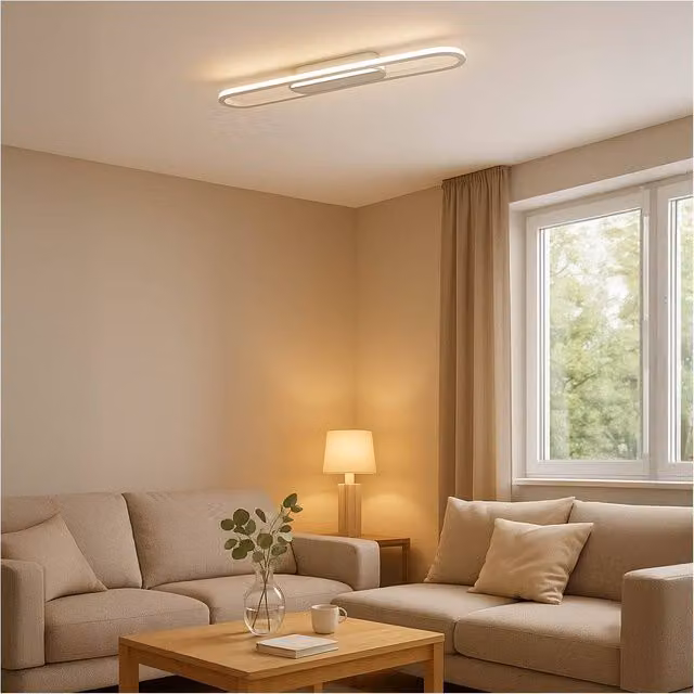 Loops Modern LED Chrome Ceiling Light Fixture with Included Bulb – 1