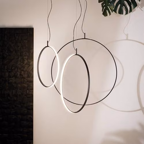 Netlighting Circus Integrated LED Ring Pendant Ceiling Light, Black, 44cm, 3000K – 2