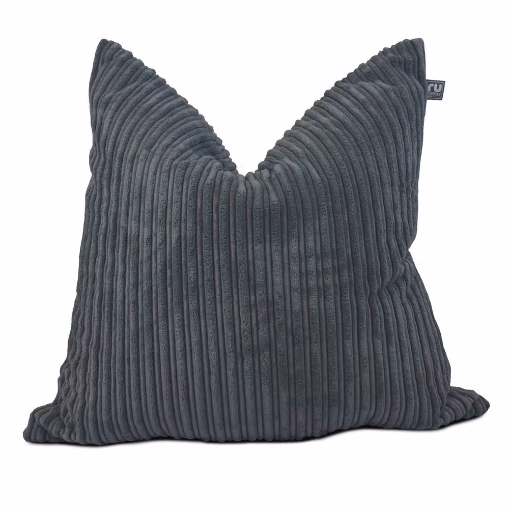 rucomfy Jumbo Cord Bean Bag Floor Cushion in Grey with Removable Cover – 2