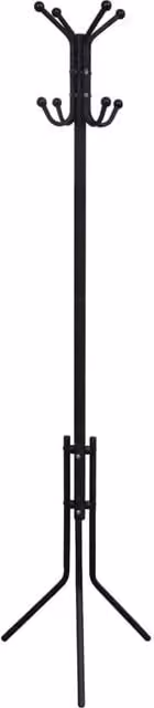 Berkfield Home Classic Metal Coat Stand with Tripod Base in Matt Black