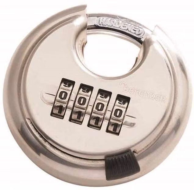 Defender Diskus Combination Padlock in Silver Stainless Steel, 70mm