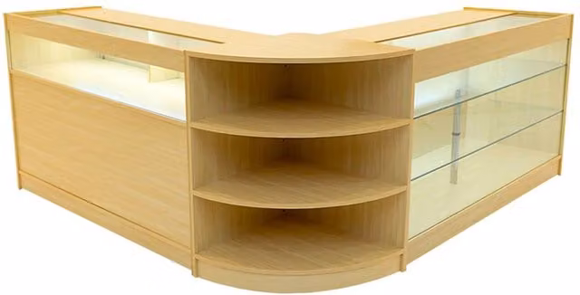 Monstershop Demeter LED Shop Counter Set K1500, B1500 & LM60 in Maple Beige