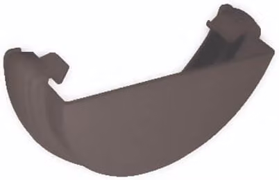 FloPlast Half Round Gutter External Stopend, 112mm, Anthracite Grey