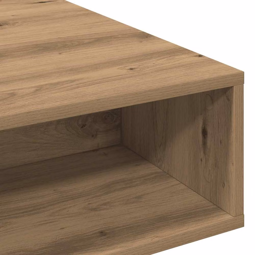 Berkfield Home Artisan Oak Decorative Coffee Table in Brown, W/D/H: 105 x 55 x 32 cm – 3