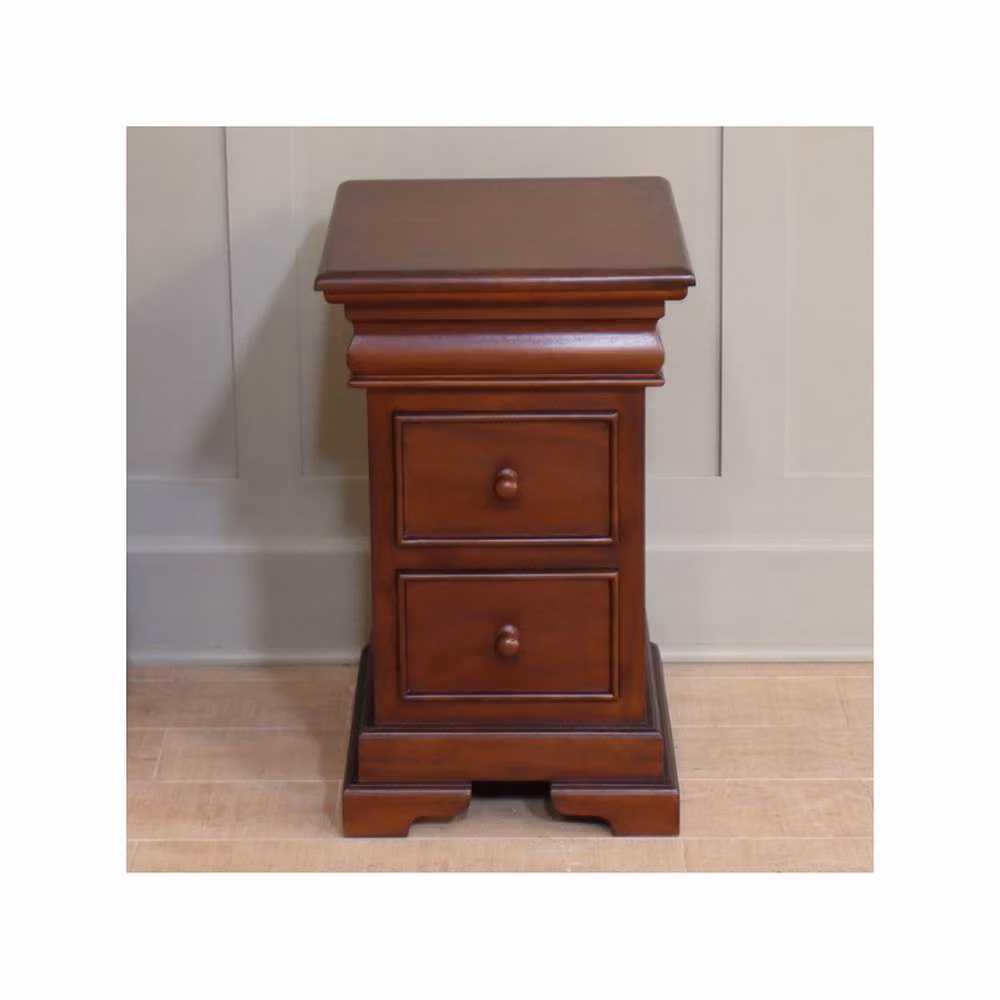 Lock Stock and Barrel Furniture Ltd French Louis Philippe Sleigh Style 2-3 Drawer Bedside in Brown, W: 40 cm, D: 45 cm, H: 65 cm – 2
