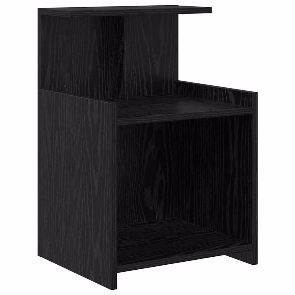 Berkfield Home Modern Bedside Cabinets 2-Pack, Black Oak, W/D/H: 40 x 35 x 60 cm – 5