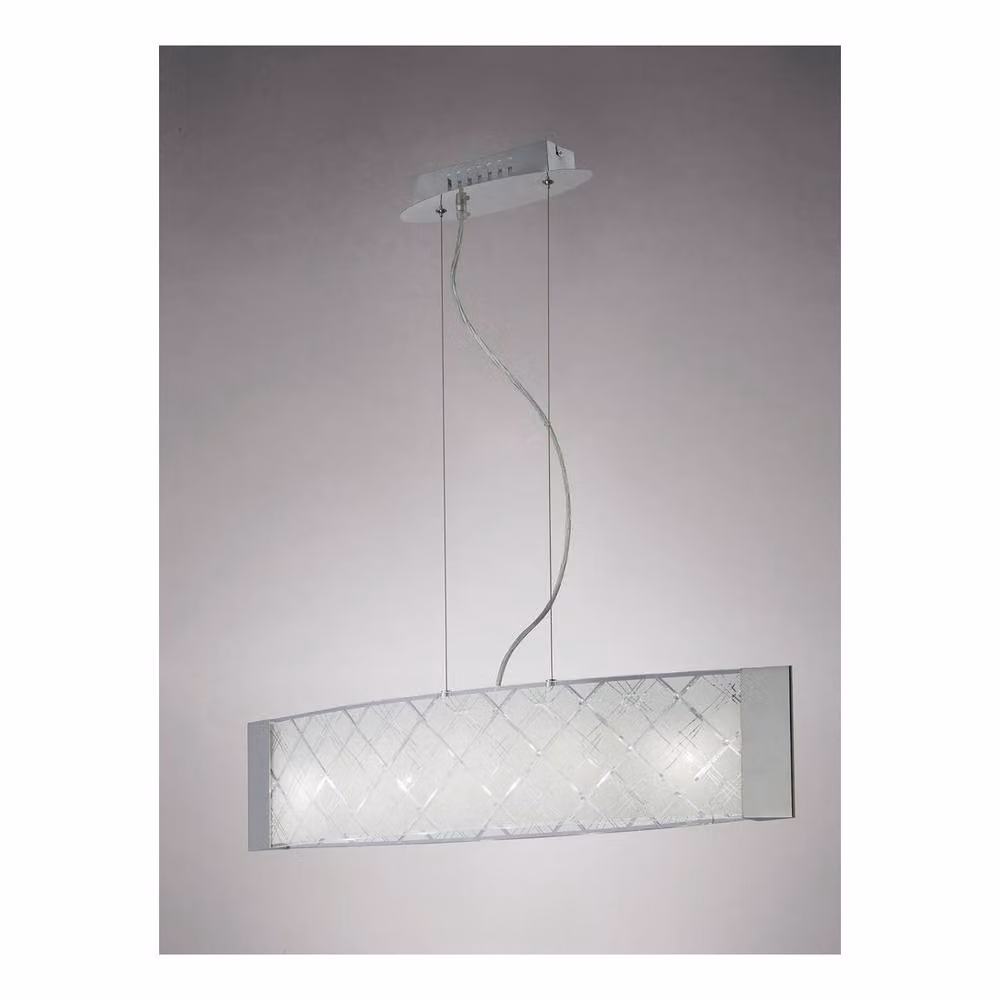 Netlighting Aries 5 Light Suspended Ceiling Pendant in Polished Chrome and Grey Glass – 2