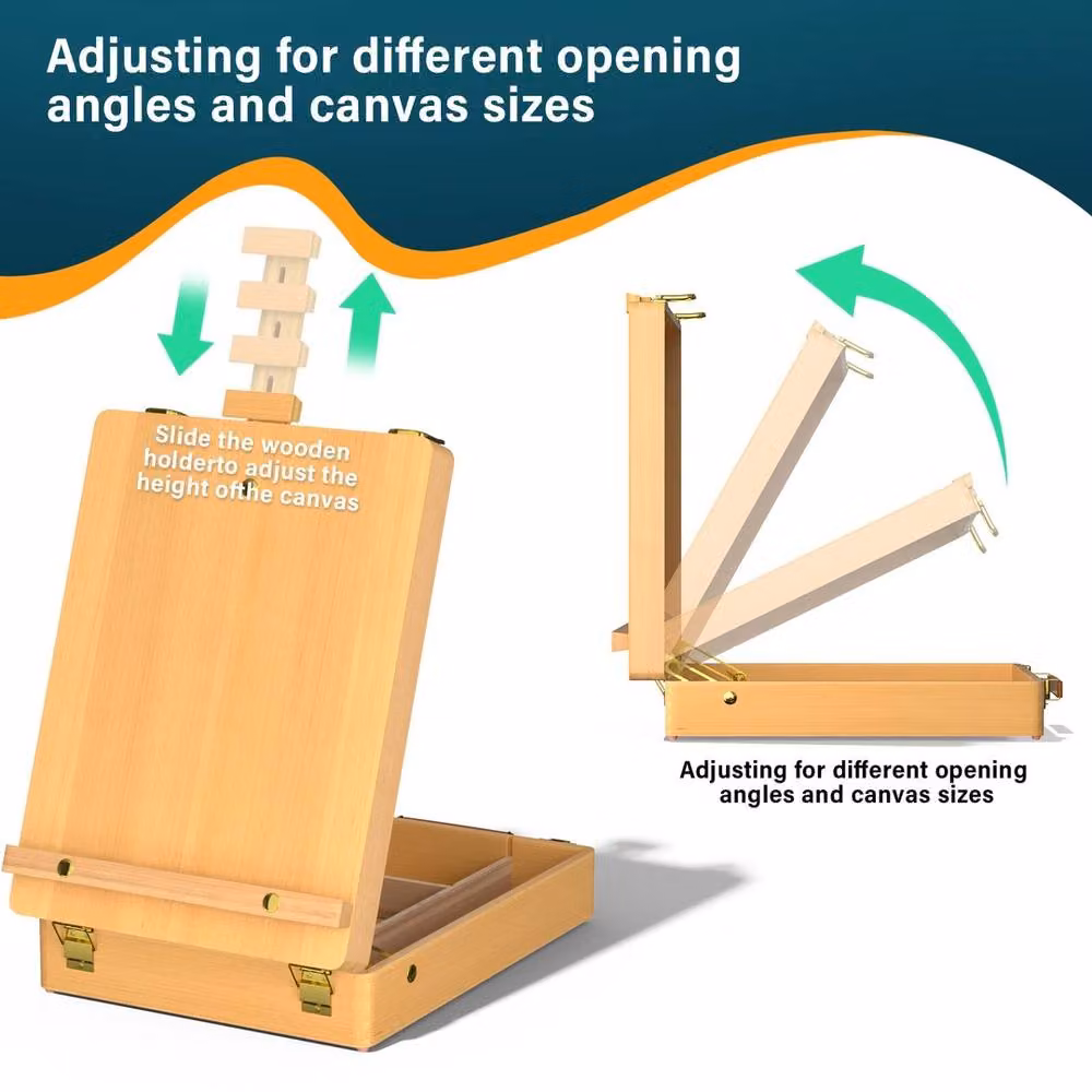 VOGREX Adjustable Desktop Artist Easel Box in Beige – 2