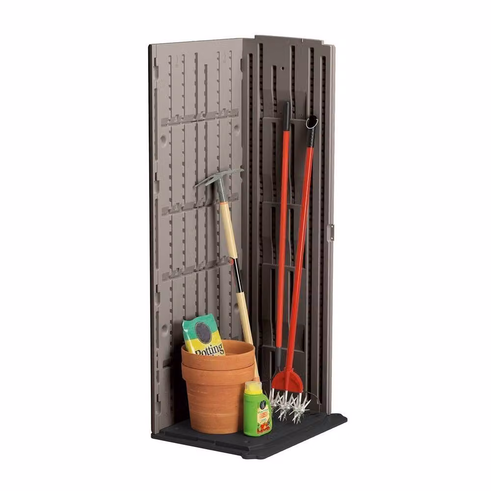 Rowlinsons Mannington Resin Storage Cabinet in Grey, W: 83 cm, D: 65 cm, H: 183 cm – 4