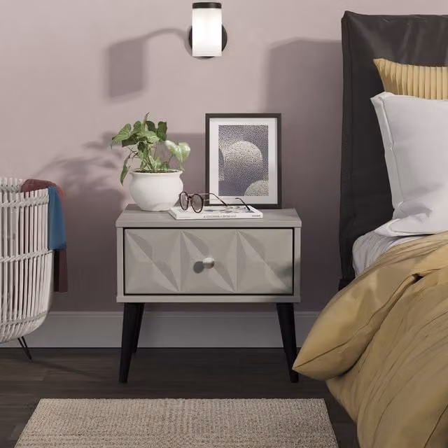 2 U Toledo 1 Drawer Bedside Table in Dark Grey – 1