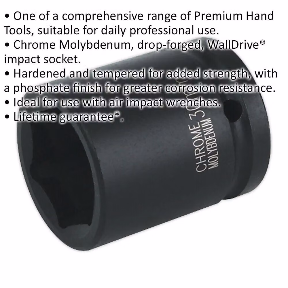Loops 30mm Forged Chromoly Impact Socket with 3/4 Inch Square Drive – 2