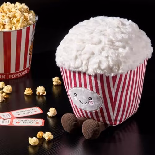 OHS Red Poppy Popcorn Fleece Novelty Scatter Cushion, Diameter: 25 cm – 2