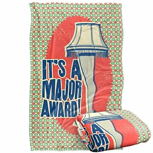 Warner Bros. A Christmas Story Super Soft Fleece Throw Blanket, Multicolour, W/D/H: 91 x 147 cm