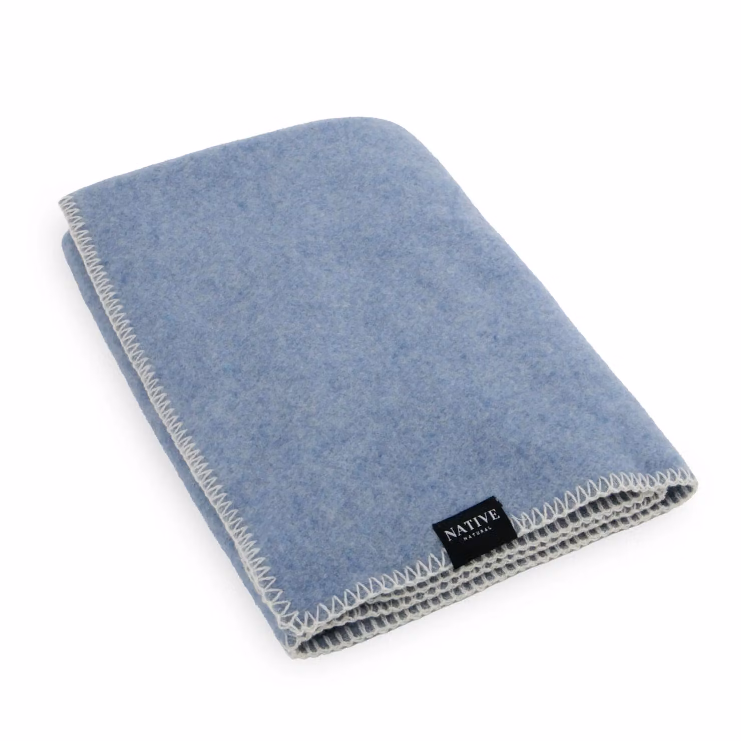 Native Natural Soft Blue Pure Wool Baby Blanket – 2