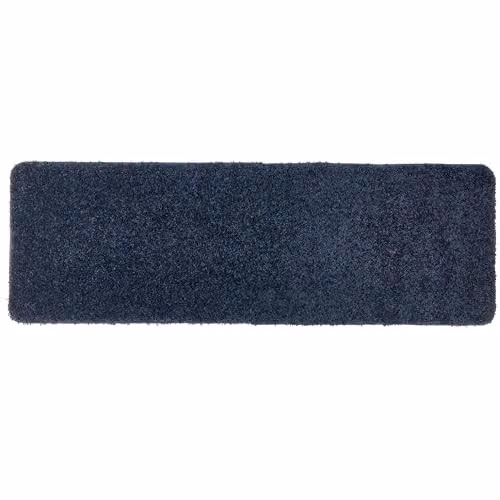 My Mat Blue Non-Slip Washable Shaggy Pile Runner, W: 67 cm, L: 200 cm