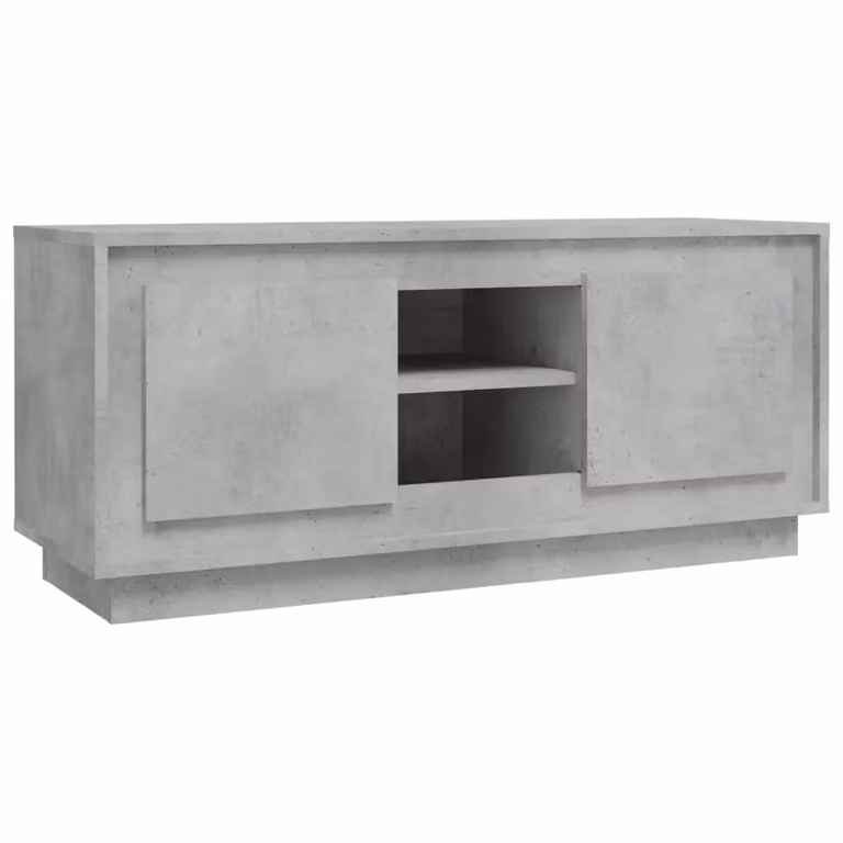 Berkfield Home Industrial TV Cabinet in Concrete Grey, W/D/H: 102 x 35 x 45 cm