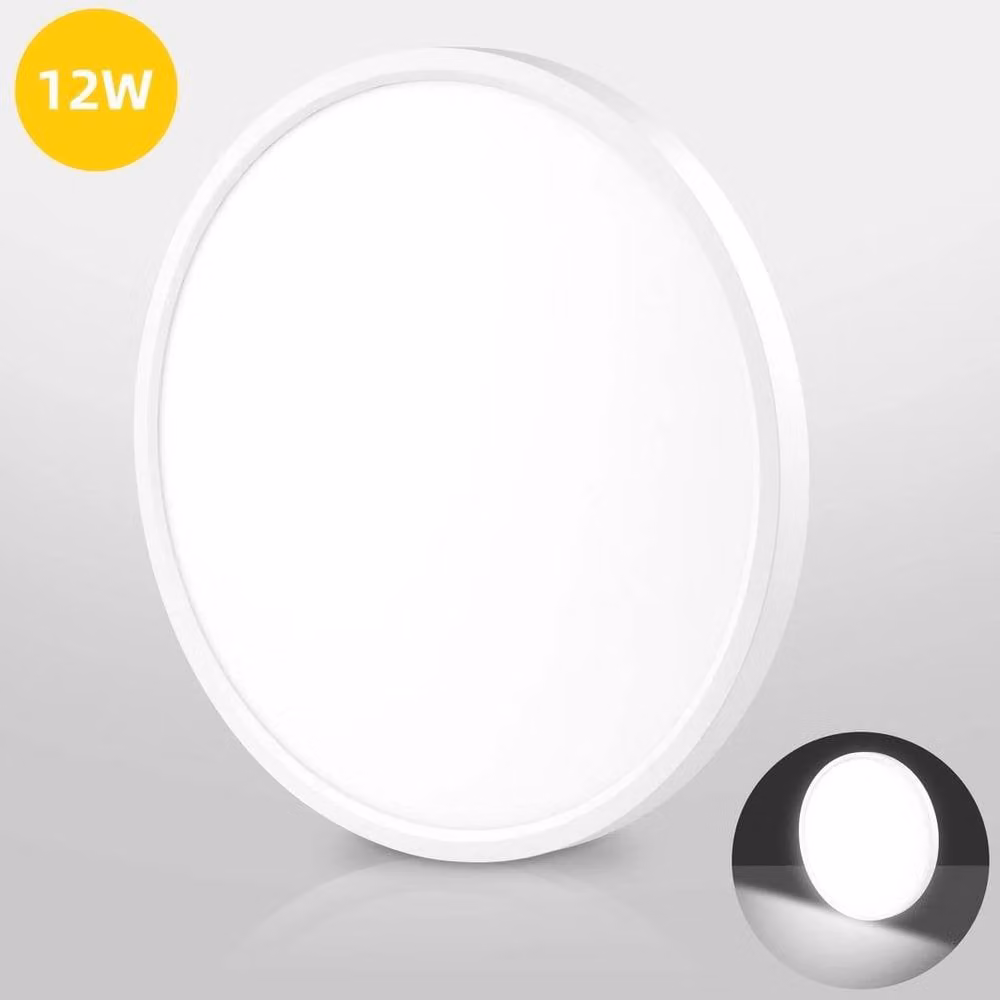 NESTLUNE 12W LED Round Flat Ceiling Light in White – 2