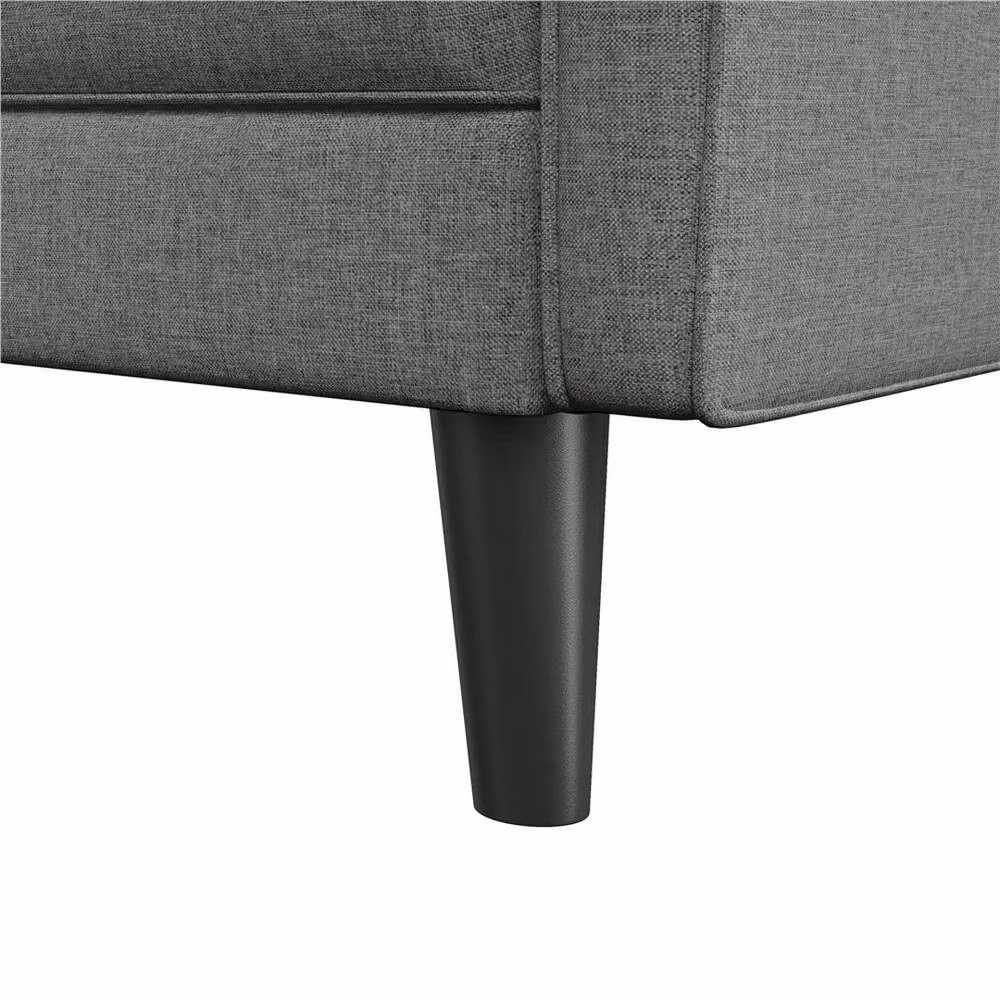 NESTLUNE Grey Fabric 2 Seater Upholstered Sofa, W: 100 cm, D: 15 cm – 4