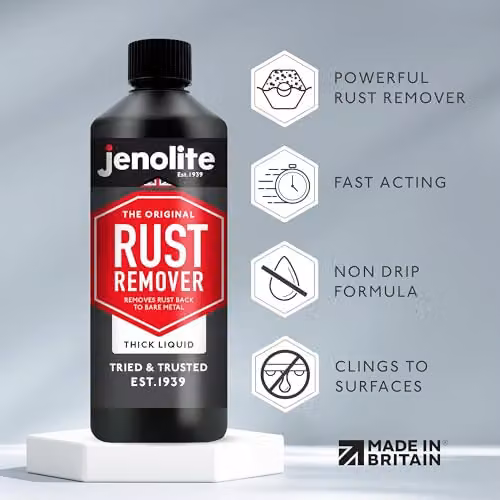 JENOLITE Rust Remover Thick Liquid, 500ml, Fast Acting Non-Drip Formula for Metal and Vertical Surfaces – 2