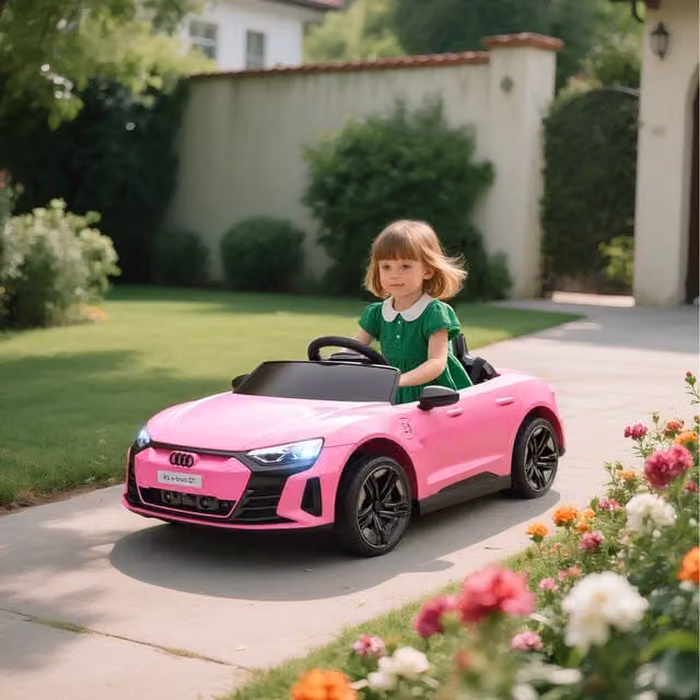 HOMCOM Audi Licensed 12V Kids Electric Ride-On Car in Pink