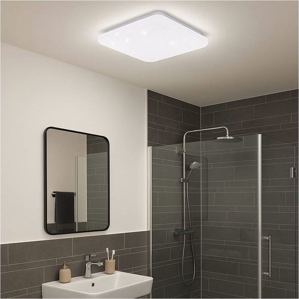Loops 2 Pack White Square LED Ceiling Light for Bathroom and Indoor Use – 2