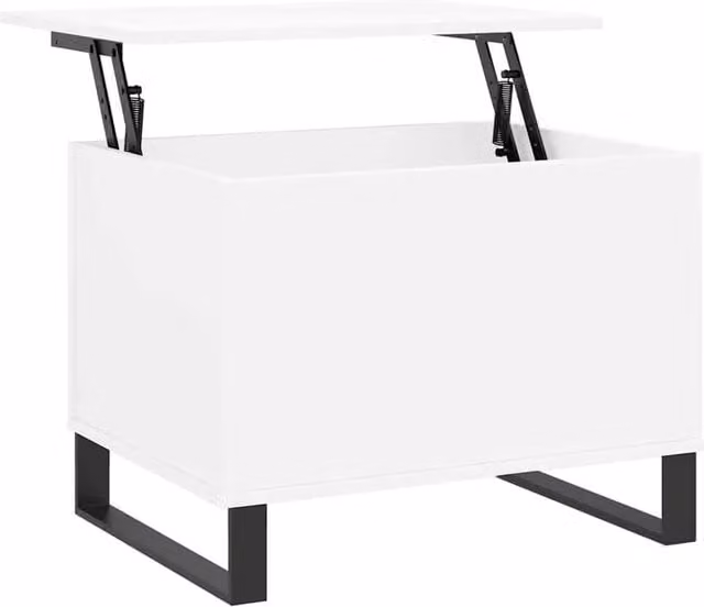 Berkfield Home Modern White Lift Mechanism Coffee Table, W: 60 cm, D: 44.5 cm, H: 45 cm – 1