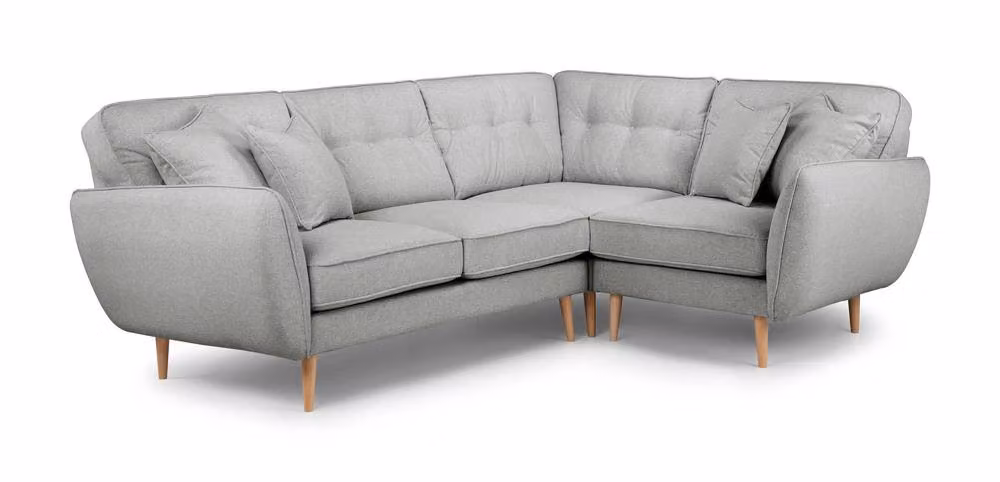 The Great Sofa Company Ailis 2 Corner 1 Faro Ashen L-Shape Sofa in Light Grey – 2