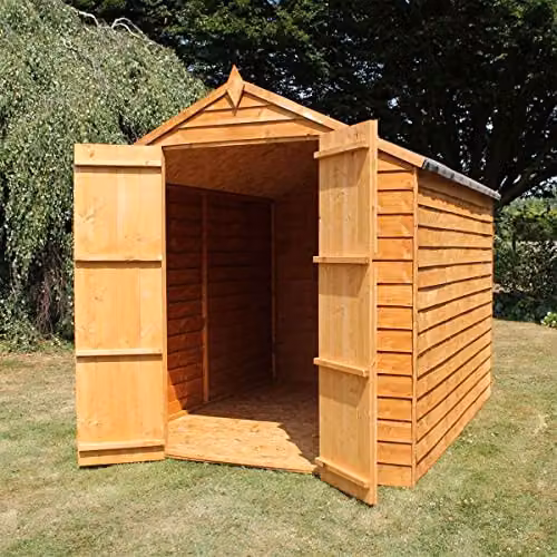 Mercia Double Door Overlap Apex Windowless Wooden Storage Shed in Brown, L 243.84 x W 190.5 x H 198.6 cm – 3
