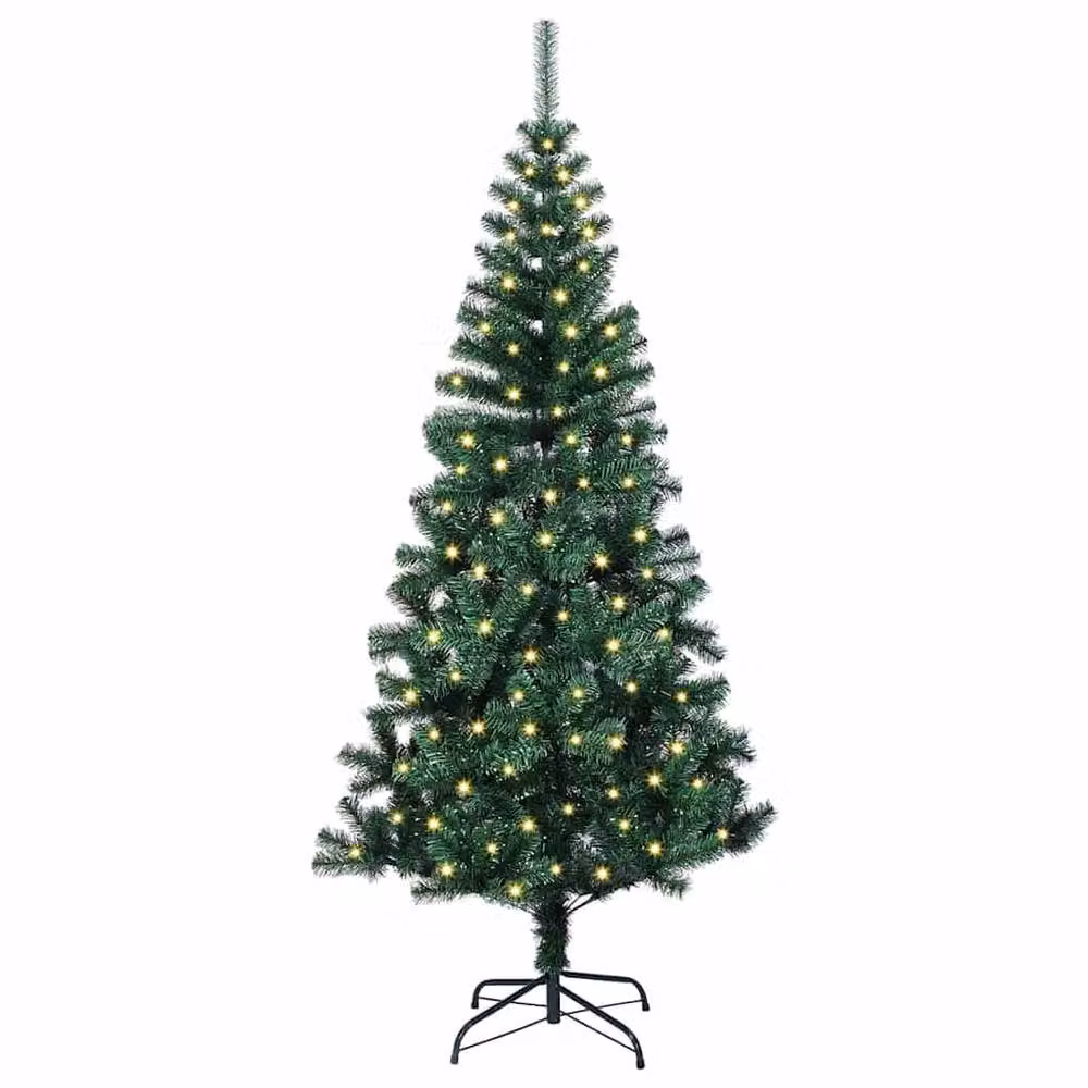 Berkfield Home Pre-lit Artificial Christmas Tree, Green, Height: 120 cm – 3