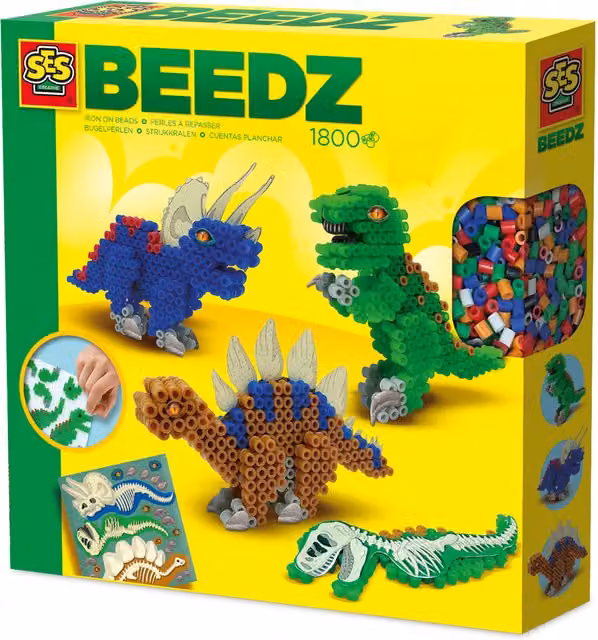 SES Creatives Fuse Beads Dino Animal Set in Multicolour