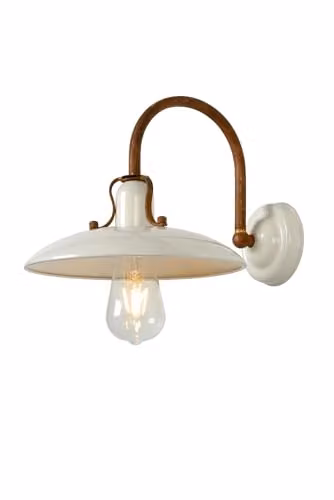 Lucide Römer Beige Metal Dome Wall Light with E27 Socket – 1