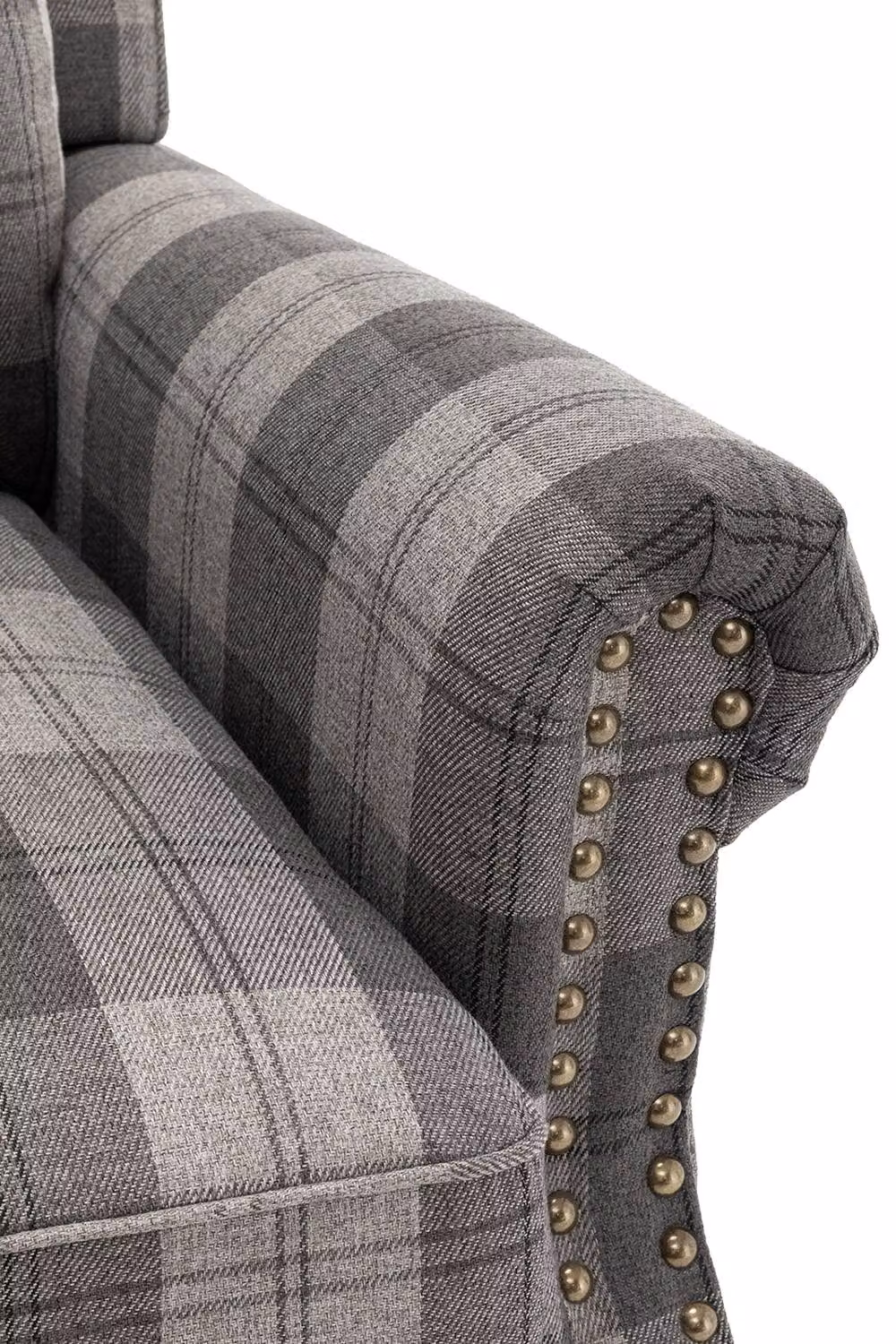 Garden Sanctuary Modern Grey Linen Recliner Armchair with Integrated Footrest – 4