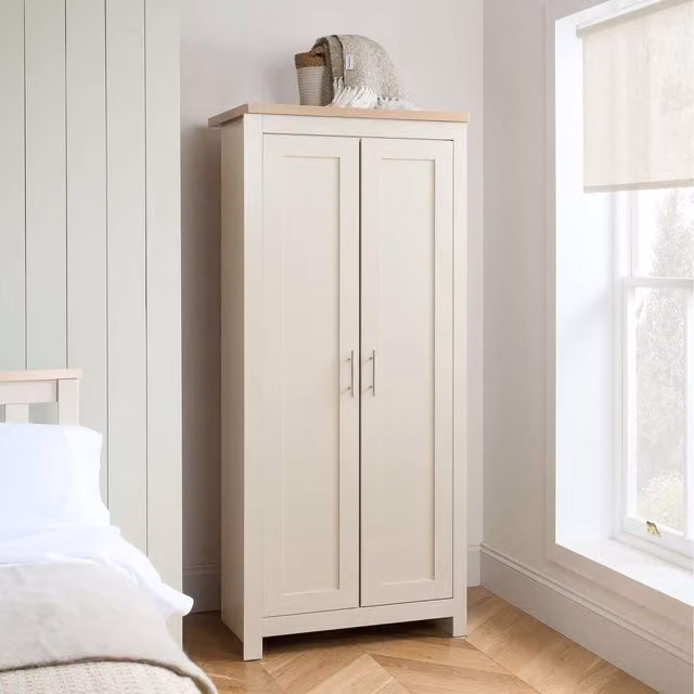 Birlea Classic 2 Door Wardrobe in Cream and Oak