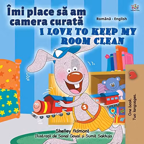 I Love to Keep My Room Clean Romanian English Bilingual Children's Book by Kidkiddos Books, Multicolour