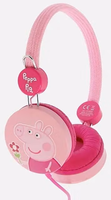 Peppa Pig Pink Kids Core Headphones with 3.5 mm Jack