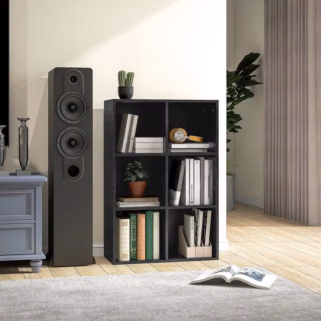 HOMCOM Cubic Cabinet Storage Shelves in Black