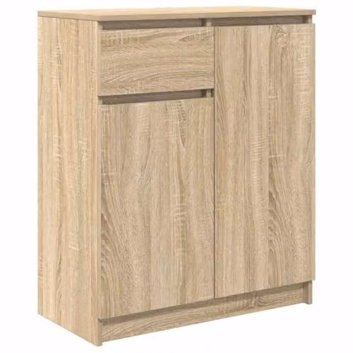 vidaXL Sideboard with Drawer in Sonoma Oak, Brown Engineered Wood, W/D/H: 71 x 35 x 84 cm – 1