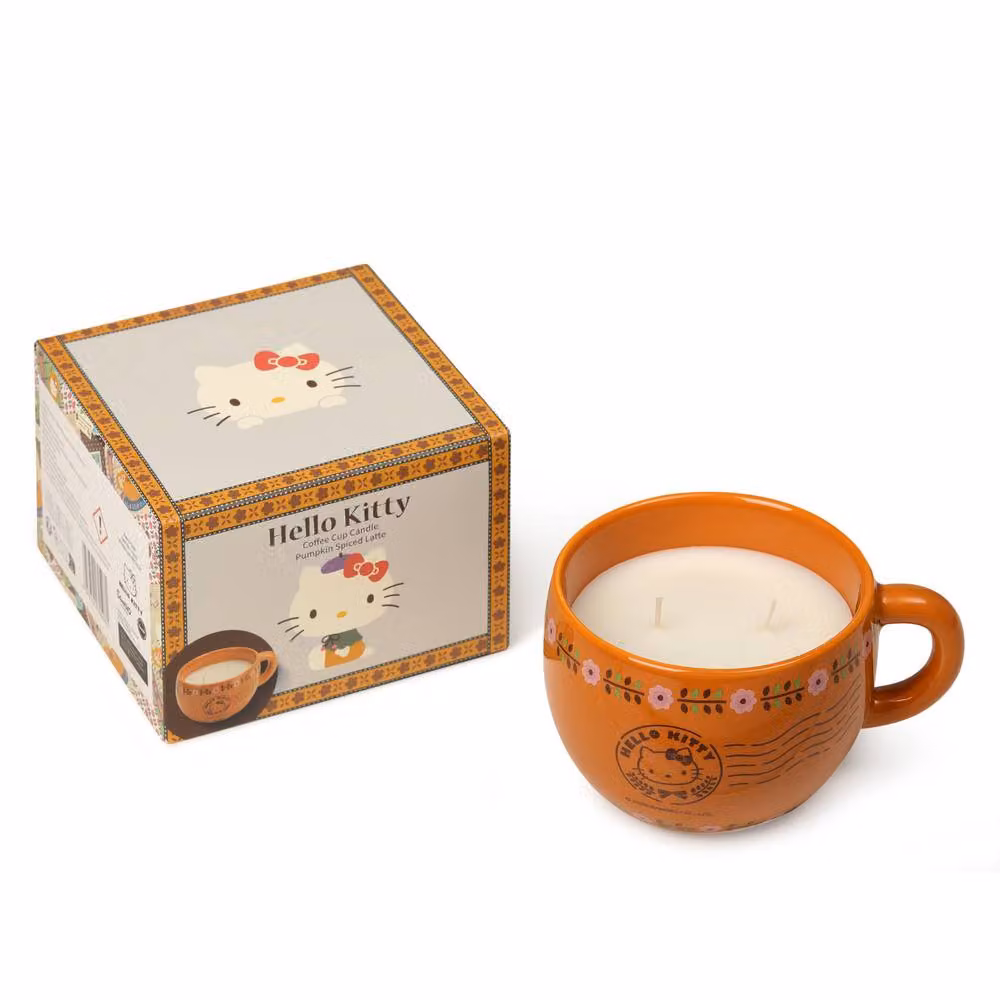 Hello Kitty Pumpkin Spiced Latte Scented Mug Candle, 195g, Brown Ceramic 2-Wick Candle – 2