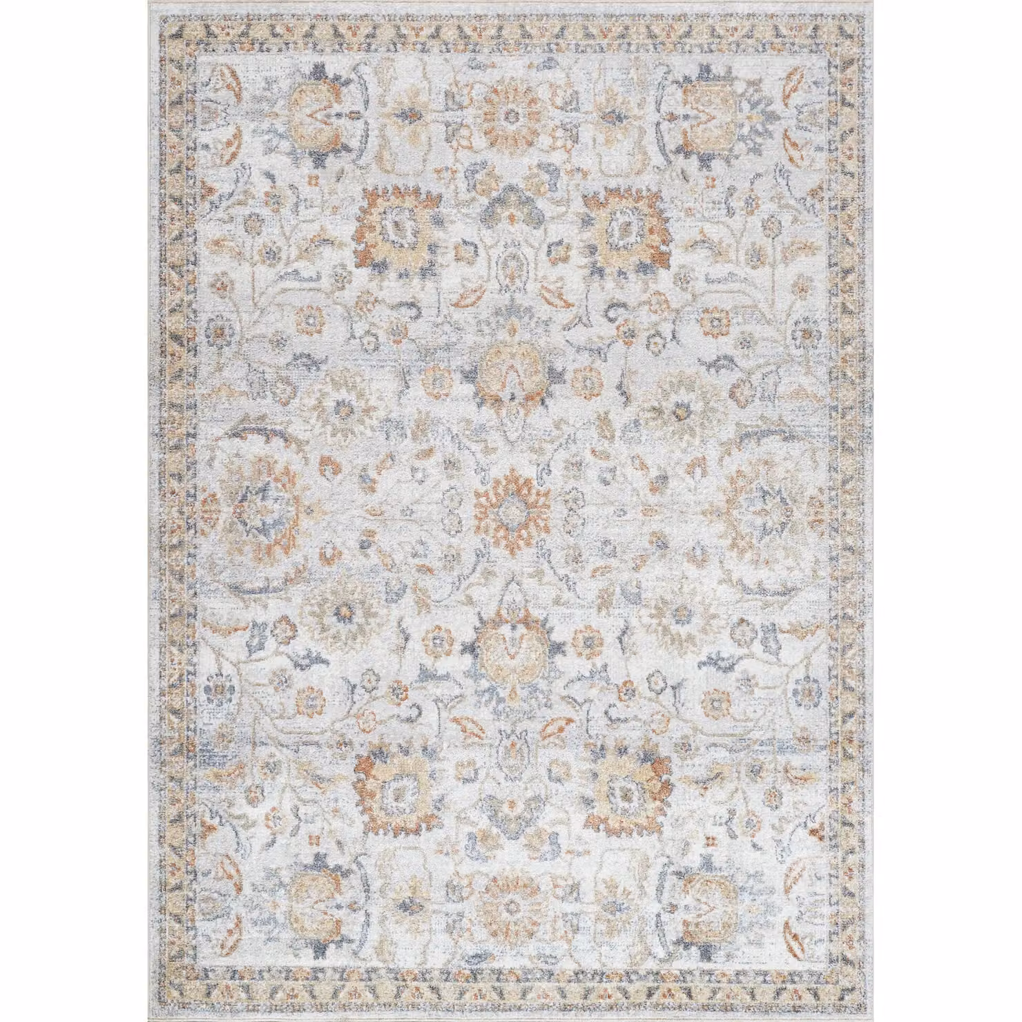 Livabliss Lilian Washable Vintage Boho Living and Dining Room Rug in Yellow and Grey, W: 140 cm, L: 200 cm – 2