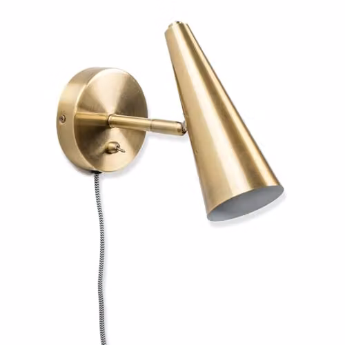ValueLights Adjustable Cone Wall Light in Antique Bronze and Gold/Brass Metal – 1
