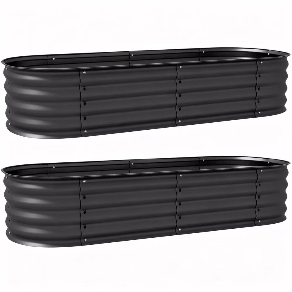 STILVORA Grey Flexible Raised Garden Bed for Ornamental and Herb Gardens – 3