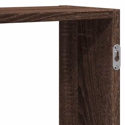 vidaXL Wall Mounted Shelf in Brown, W: 129 cm, D: 42 cm, H: 18 cm – 4