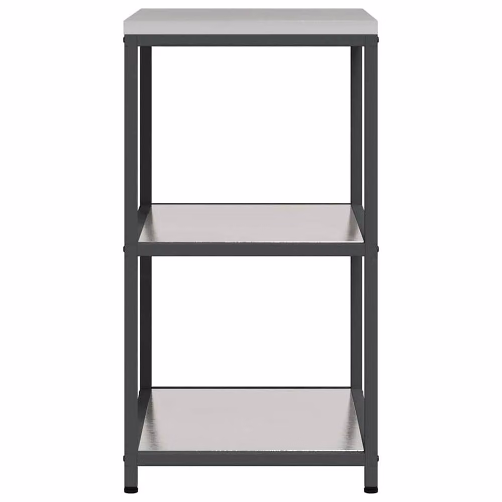 Berkfield Home Kitchen Storage Shelf in Silver Stainless Steel – 5