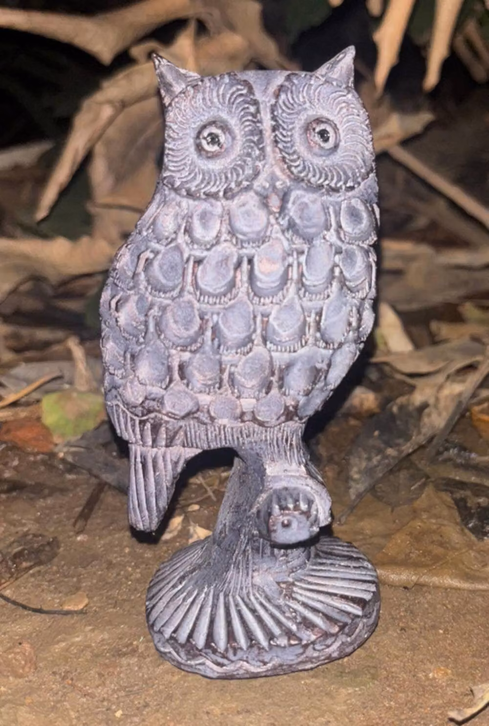 Inspirational Gifting Little Owl Garden Ornament Figurine in Bronze Effect Poly-stone Resin, Height: 16 cm – 3