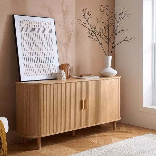 Birlea Axel 2 Door Fluted Sideboard in Brown