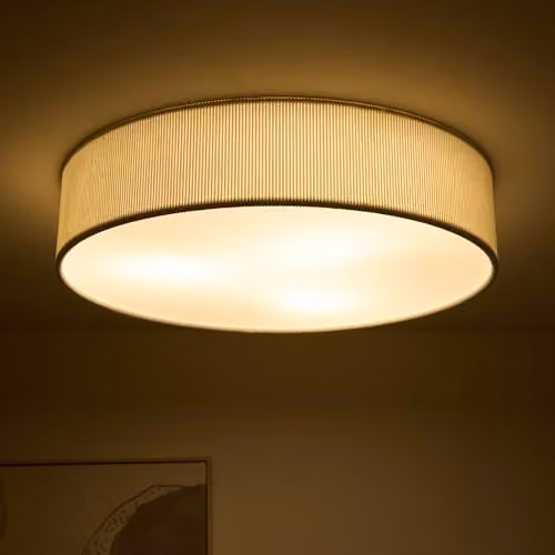 K LIVING Crete White Velvet Drum Shade, Diameter: 38 cm – 2