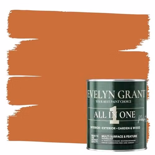 Evelyn Grant All-In-One Multi-Surface Paint, Matt, Terracotta Tiles, 1L